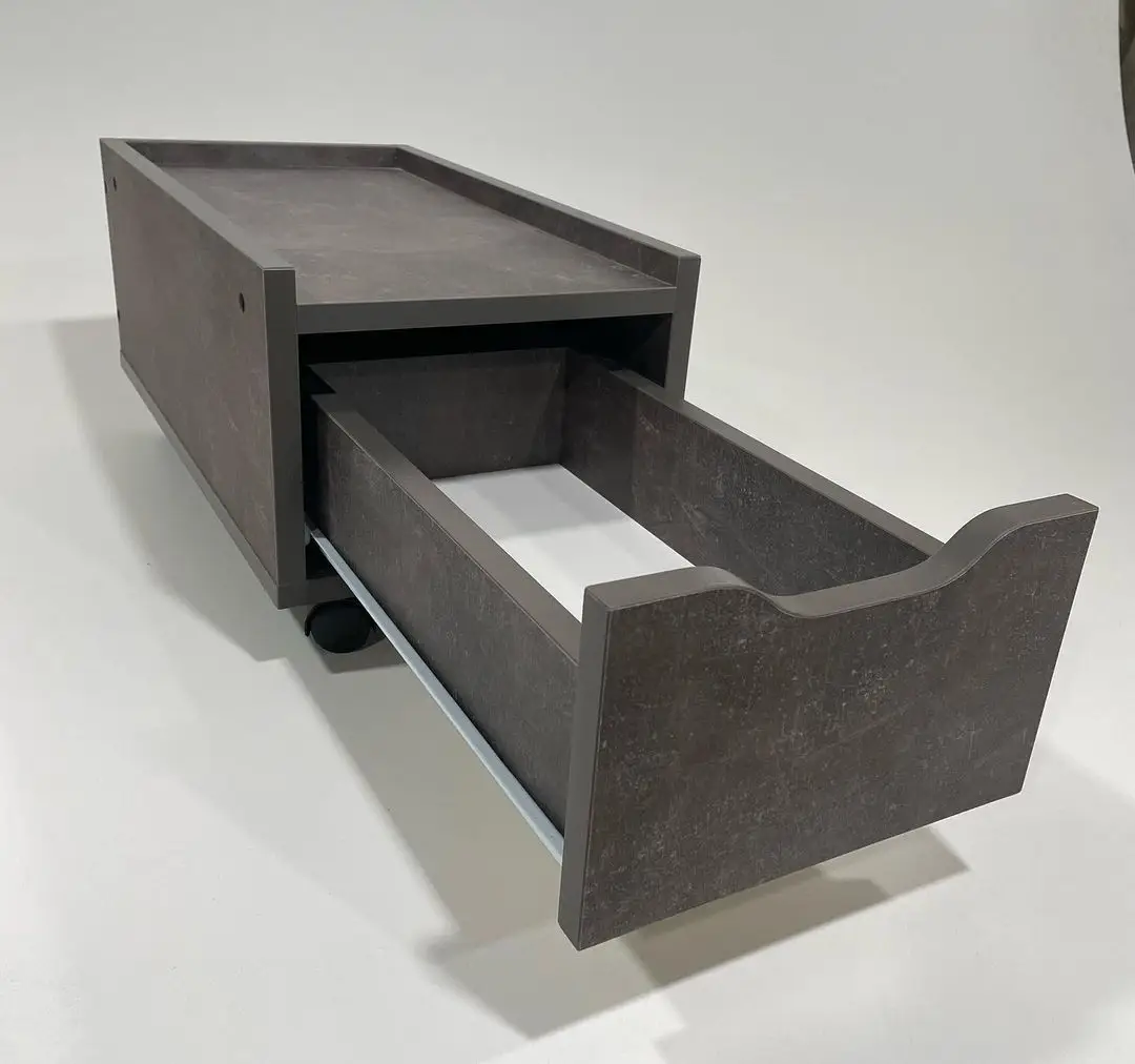 Подставка для системного блока с ящиком Drom 30х55 см Темно-серый - фото 2 Подставка для системного блока с ящиком Drom 30х55 см Темно-серый - фото 2