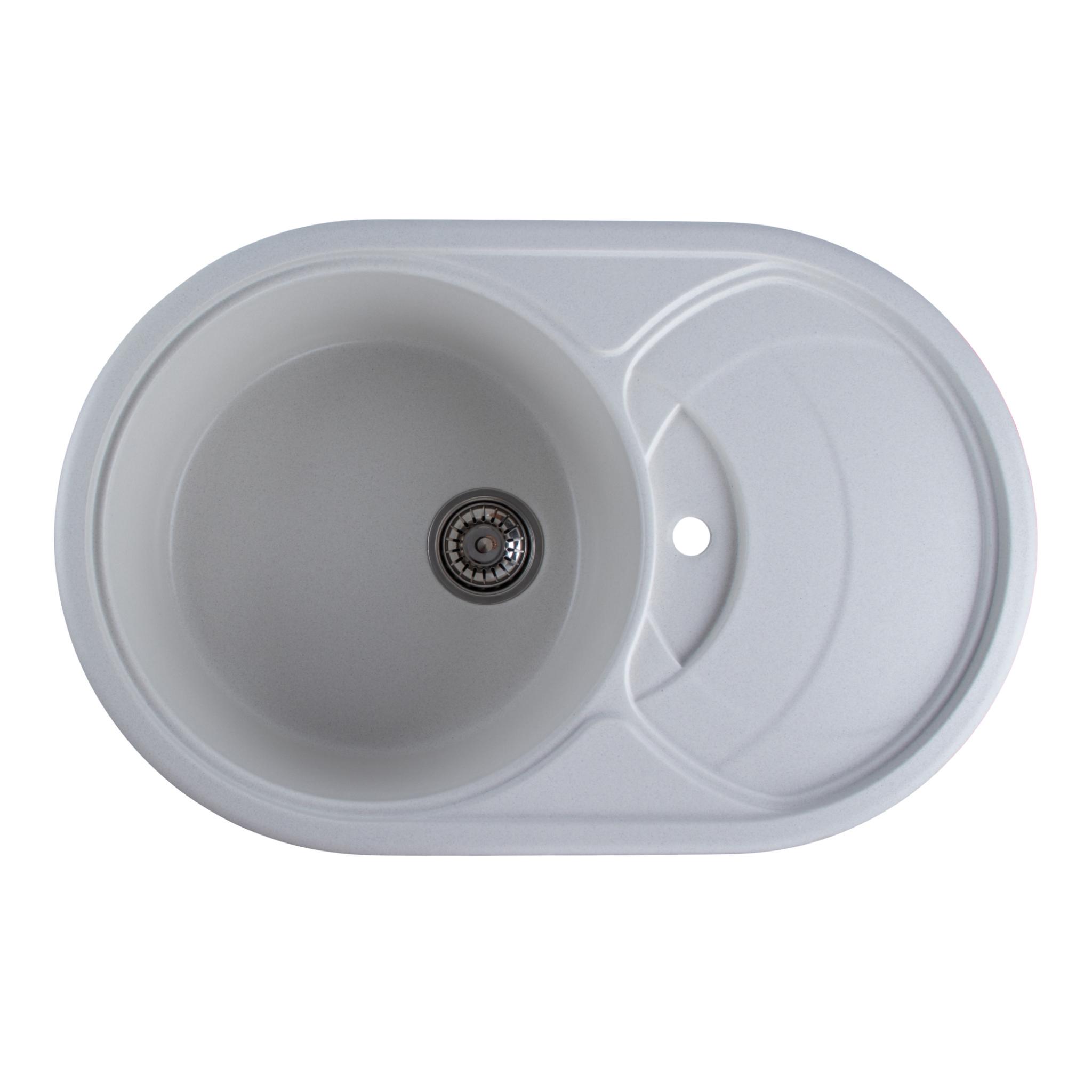 Мойка для кухни Platinum 7750 Gazzo гранит глянец Белый