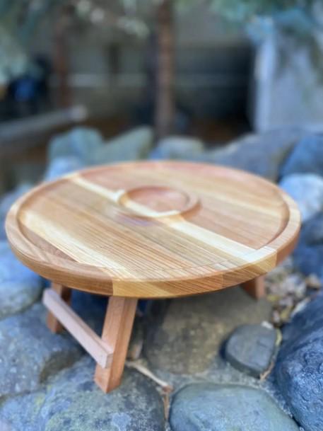 Столик сервировочный черешня/дуб 35х35х17 см (014ст) - фото 2 Столик сервировочный черешня/дуб 35х35х17 см (014ст) - фото 2