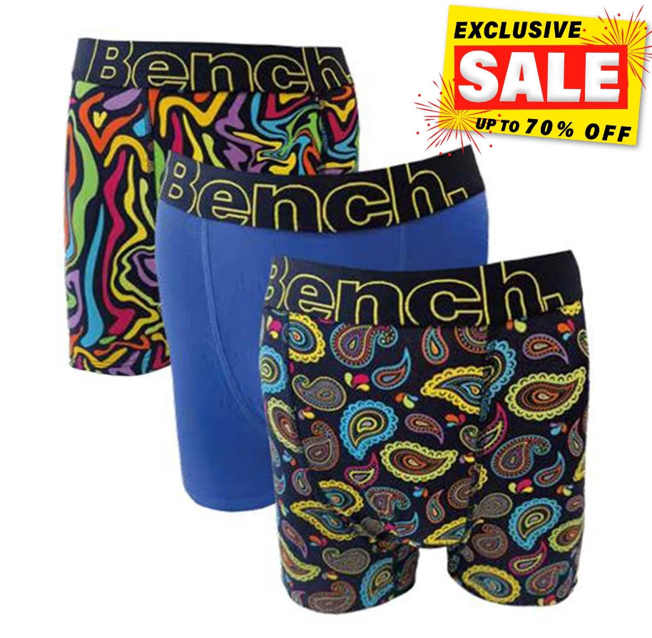 Набір трусів боксерів чоловічих анатомічних Bench Underwear Boxer Shorts 3 шт. L Різнокольоровий/Індиго (2456) - фото 3