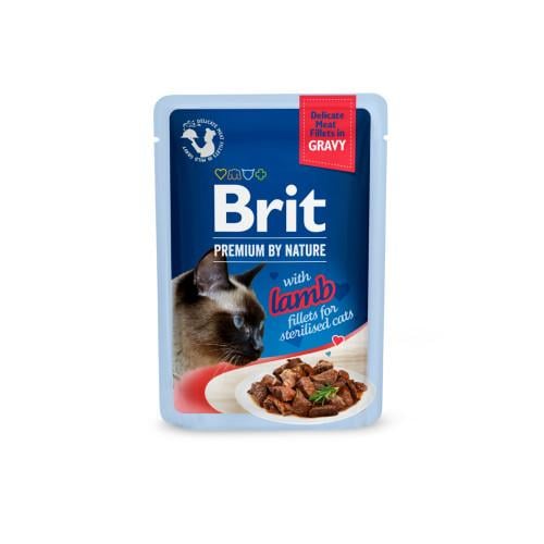 Корм влажный Brit Premium Delicate Fillets in Gravy Lamb for Sterilised 85 г