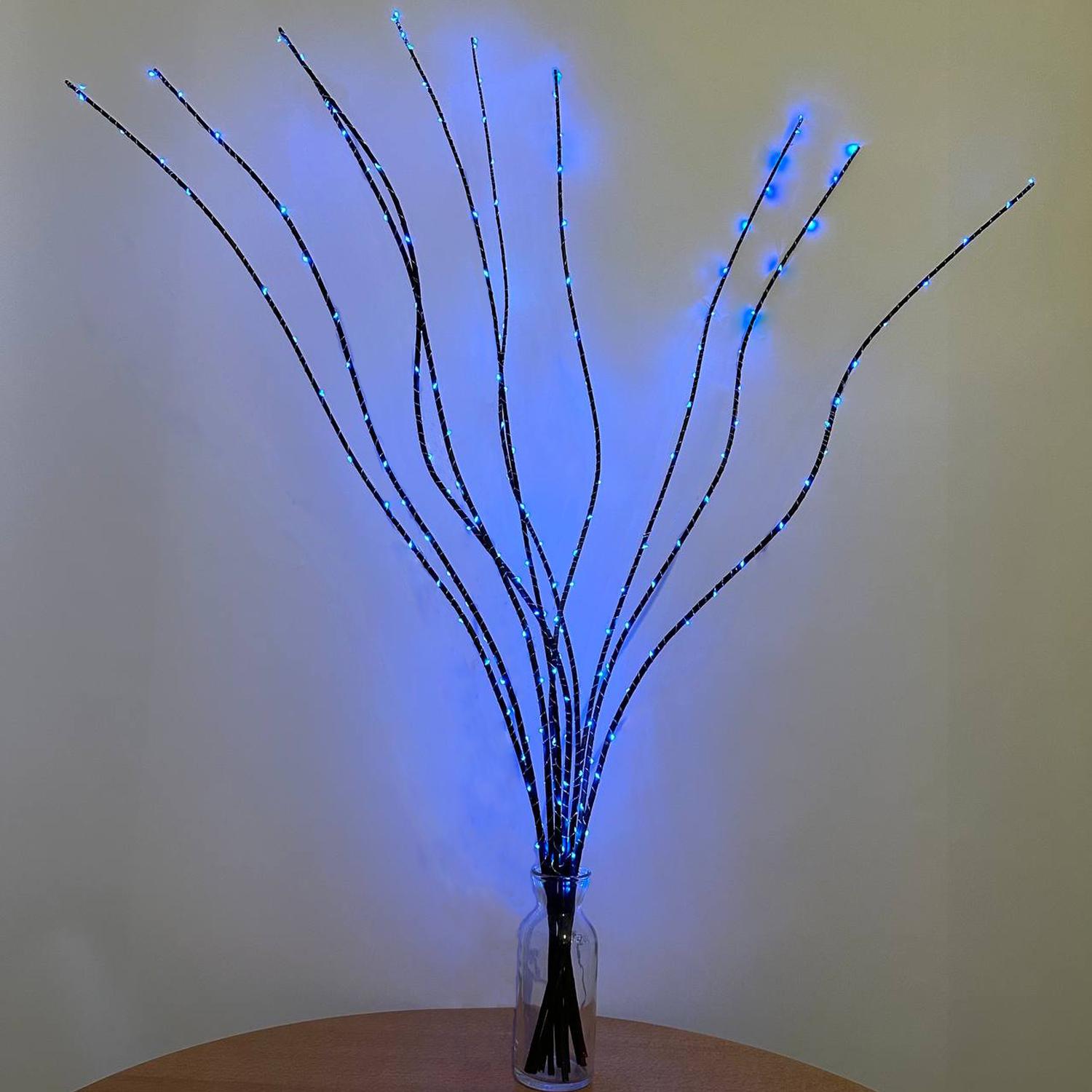 Декоративная лоза с украшением в виде гирлянды синий свет Черный - фото 1 Декоративная лоза с украшением в виде гирлянды синий свет Черный - фото 1