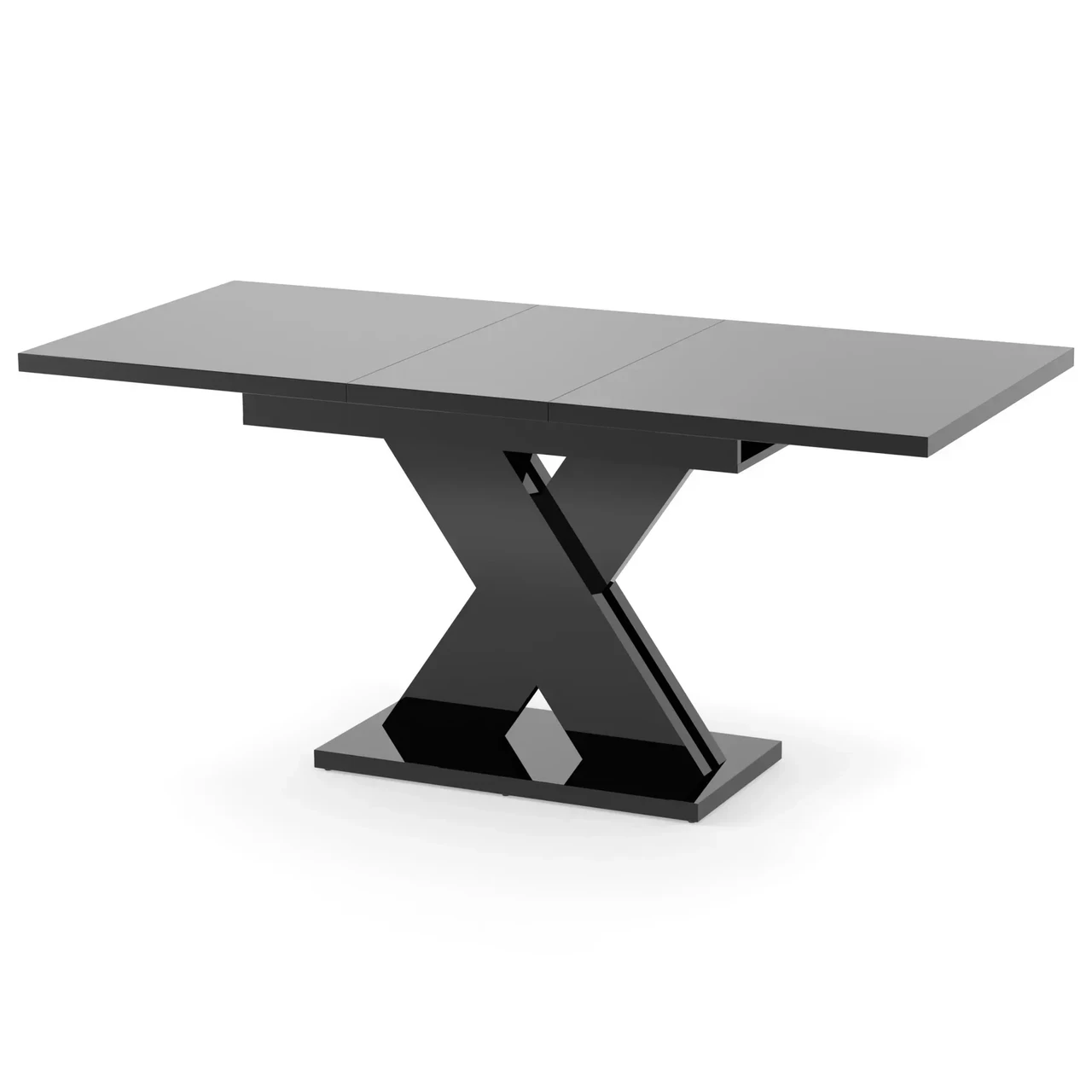 Обеденный стол раздвижной Neman Lamar МДФ 180/140х80х75 см Черный глянец (190771)