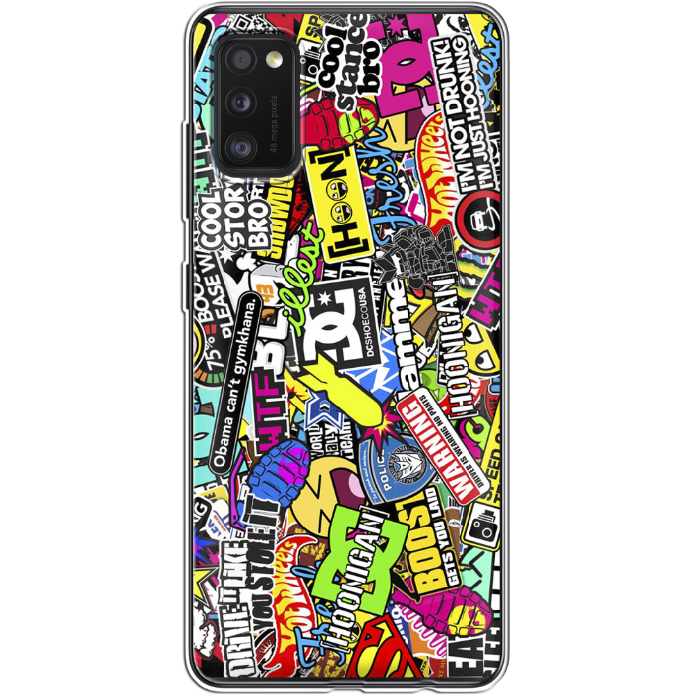 Чехол Boxface Samsung A415 Galaxy A41 Multicolored Inscriptions Прозрачный силикон (39755-up880-39755)