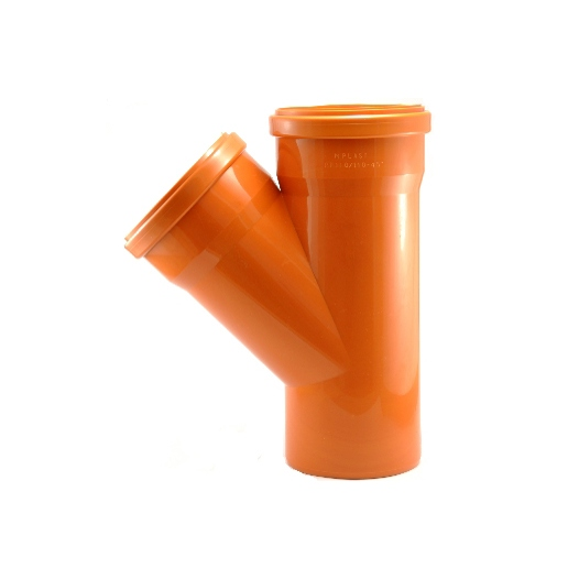 Тройник канализационный Magnaplast ПВХ d 160x110 мм 45° наружный (20330)