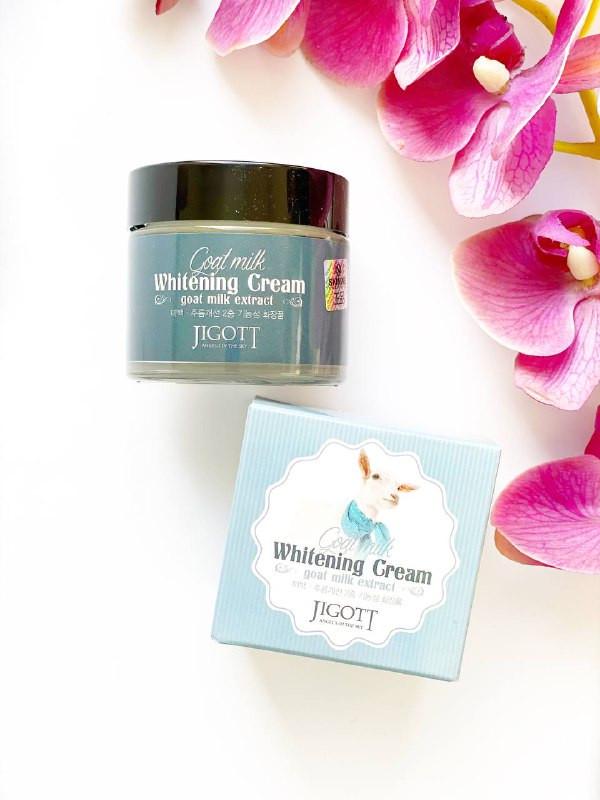 Отбеливающий крем для лица с экстрактом козьего молока Jigott Goat Milk Whitening Cream 70 мл (2619924975)