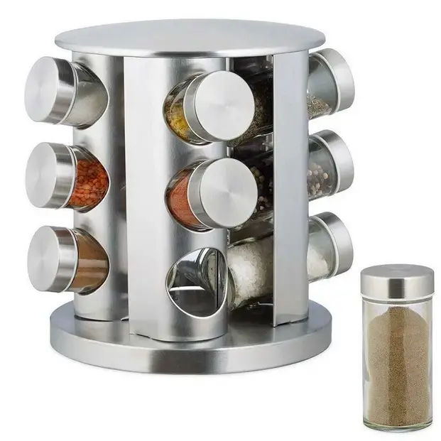 Набір баночок для спецій з підставкою 12 шт.
