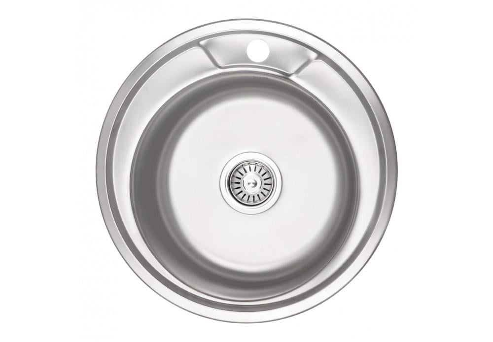 Кухонна мийка Lidz 490-A 0,6 мм Micro Decor (LIDZ490AMDEC06)