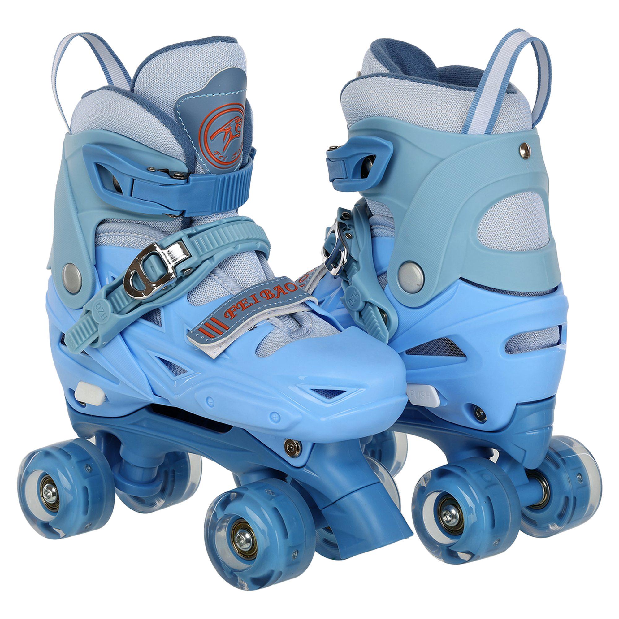 Ролики квады раздвижные FEI BAO 318-2 колеса светящиеся р. 35-38 Синий (318-2_Синий_M_(35-38) - фото 9 Ролики квады раздвижные FEI BAO 318-2 колеса светящиеся р. 35-38 Синий (318-2_Синий_M_(35-38) - фото 9