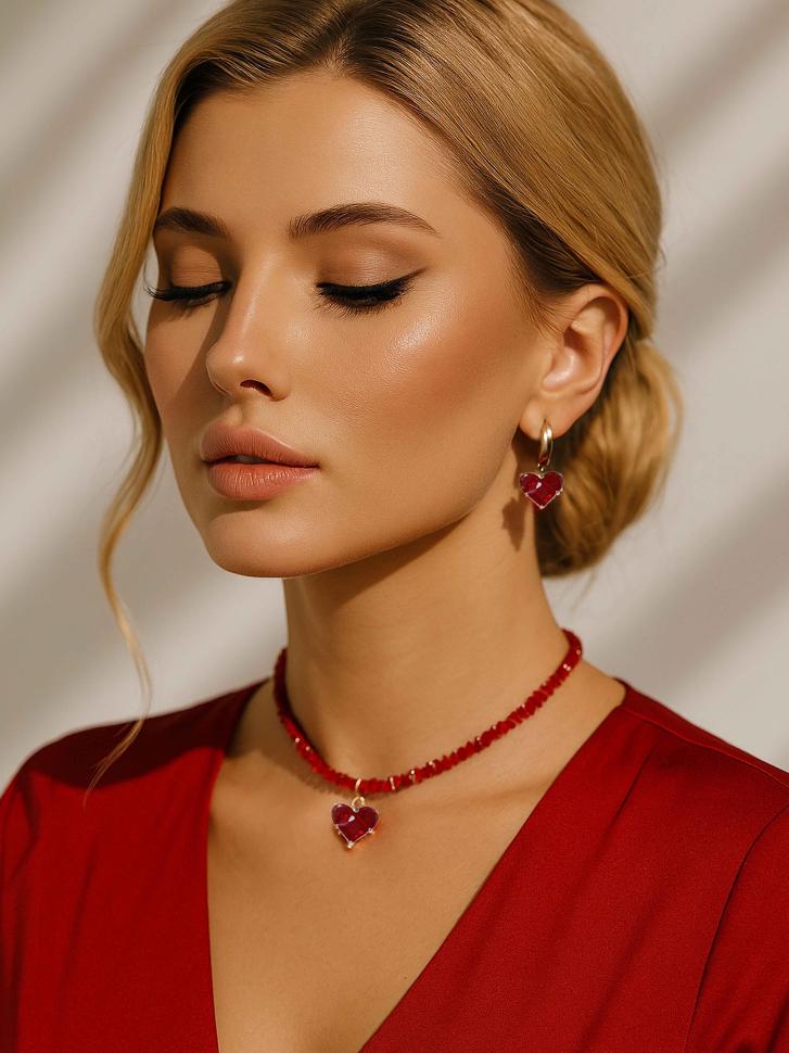 Чокер LeBijou из красного хрусталя Красный (4800)