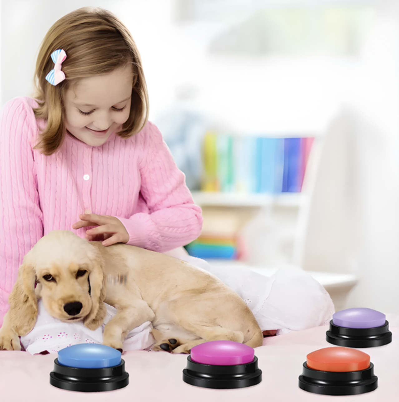 Звукова кнопка для собак та котів Pet Button з голосовою командою 9x4,5 см Помаранчевий (MK001047) - фото 5 Звукова кнопка для собак та котів Pet Button з голосовою командою 9x4,5 см Помаранчевий (MK001047) - фото 5