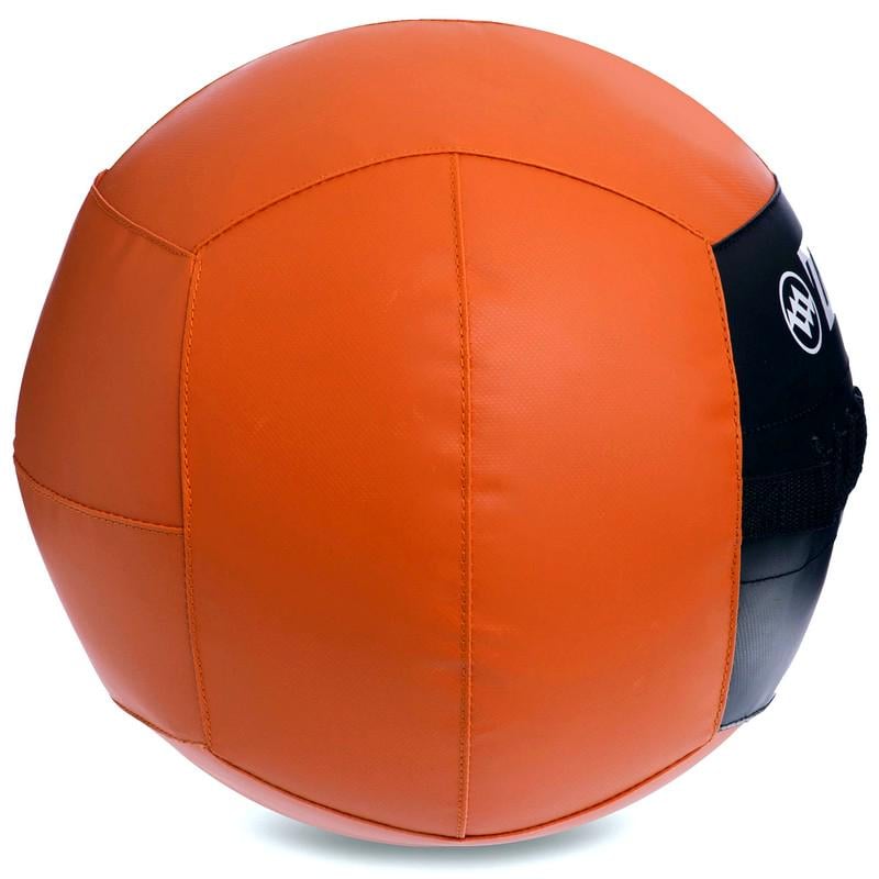 Мяч набивной для кросфита волбол Zelart WALL BALL FI-5168-3 3 кг Черный/Оранжевый (DR003543) - фото 2