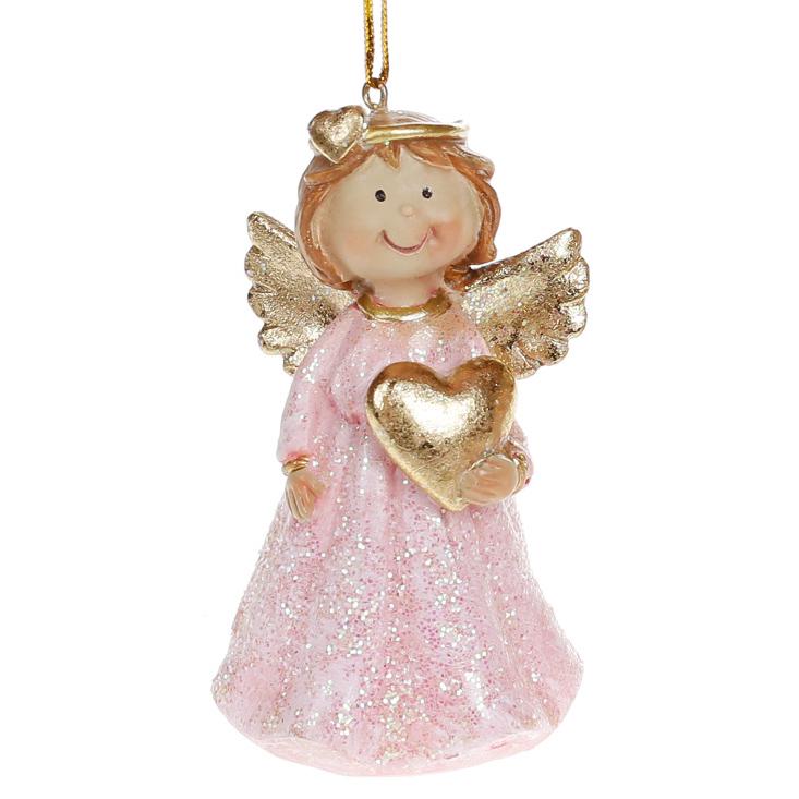 Фигурка-подвеска Ангел с сердцем золотым BonaDi (823-293)