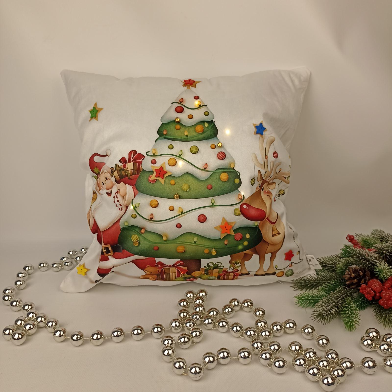 Наволочка велюровая с подсветкой 45x45 см Cream (CN36799)