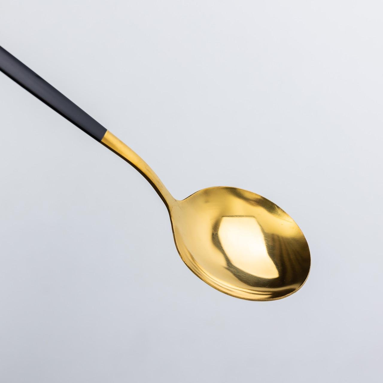 Набор столовых ложек 6 шт. из нержавеющей стали Черный (HP-20-3) - фото 4 Набор столовых ложек 6 шт. из нержавеющей стали Черный (HP-20-3) - фото 4