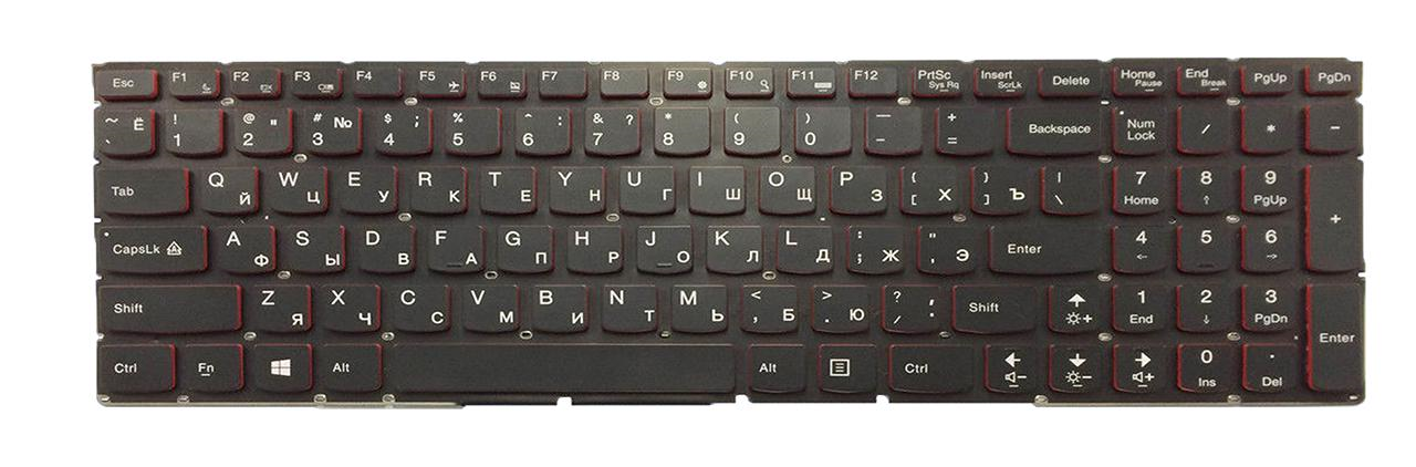 Клавиатура для ноутбука Lenovo IdeaPad Y50-70 25-215956 Touch с подсветкой клавиш матовая (21010)