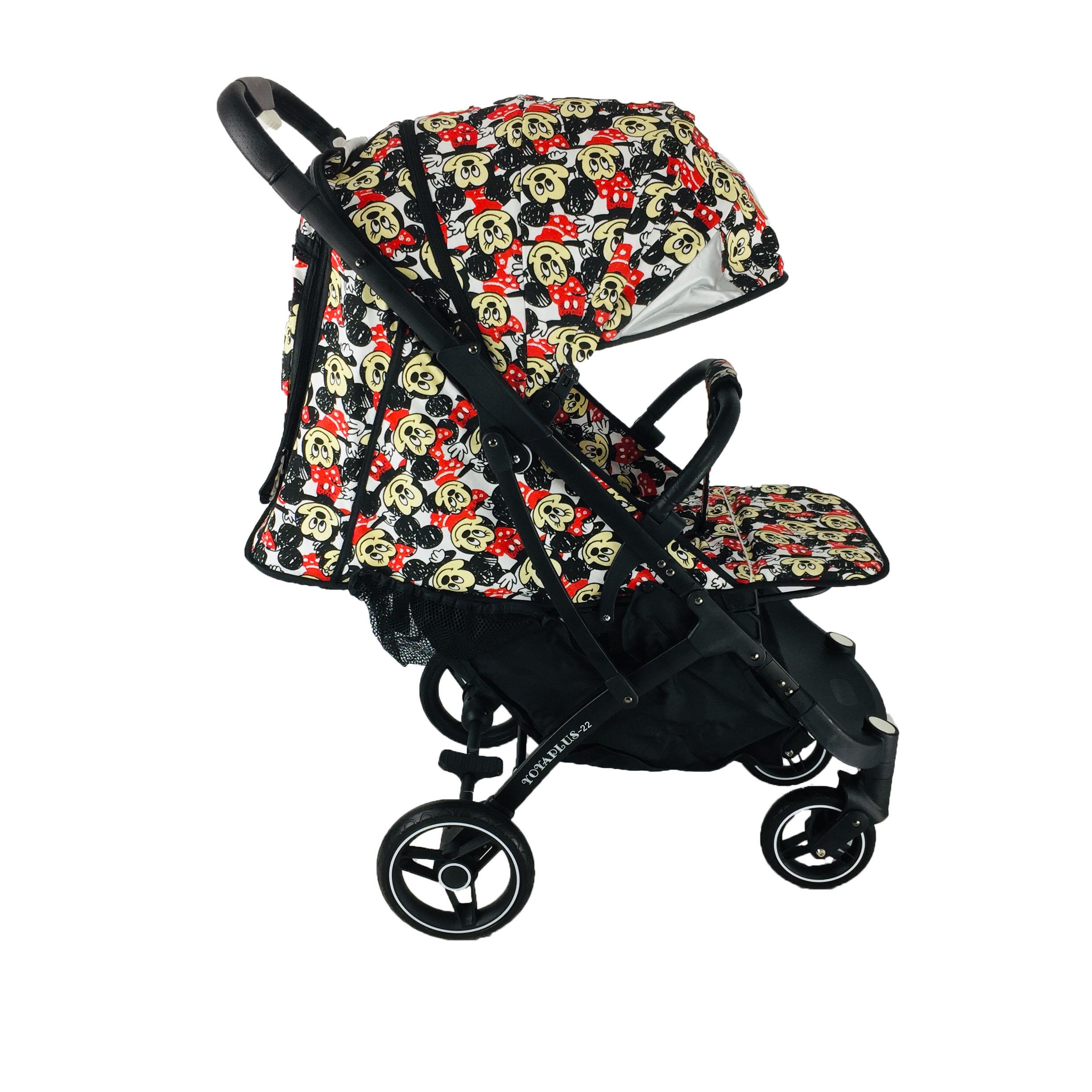 Коляска Yoya Plus Pro-22 Disney minni на чорній рамі Червоно-чорний (01125020118) - фото 4 Коляска Yoya Plus Pro-22 Disney minni на чорній рамі Червоно-чорний (01125020118) - фото 4