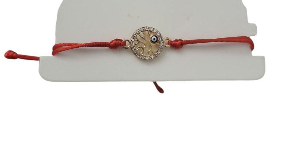 Браслет-оберег Красная нить со значком Дерево жизни - фото 2