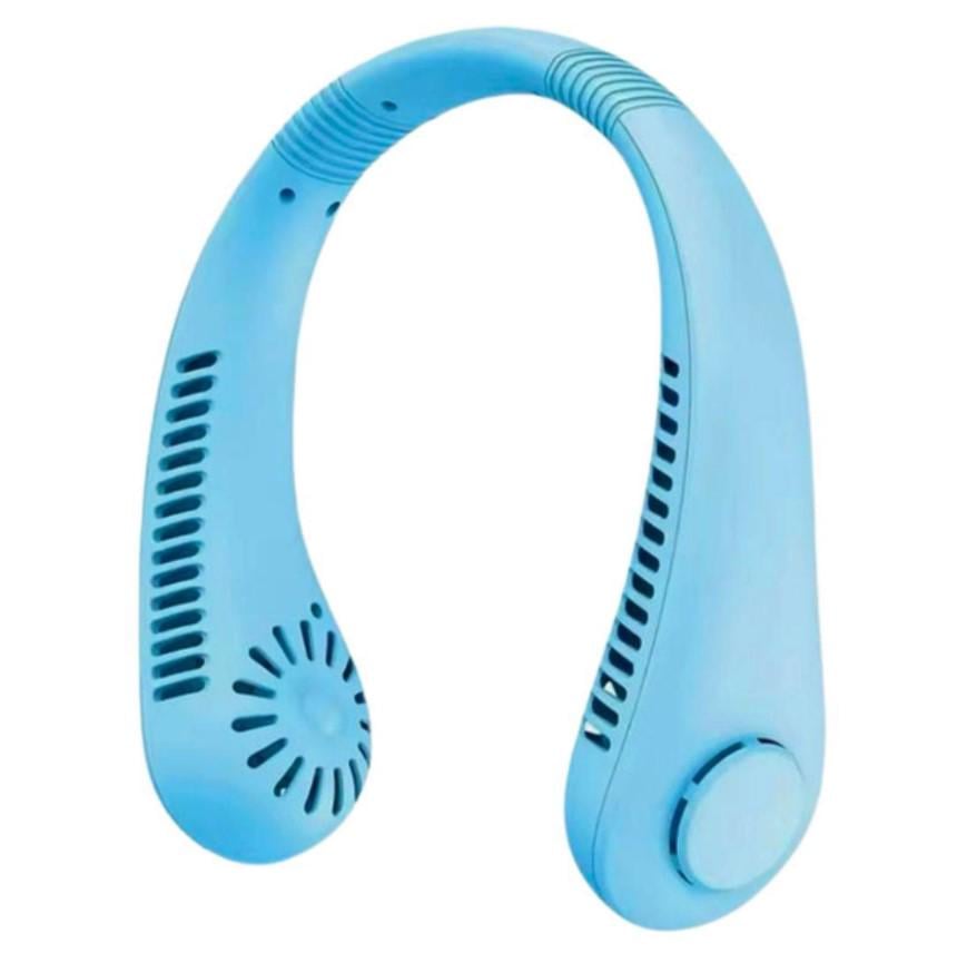 Вентилятор портативный на шею Neck Fan Х5 USB аккумуляторный Голубой (MX-00009127B)