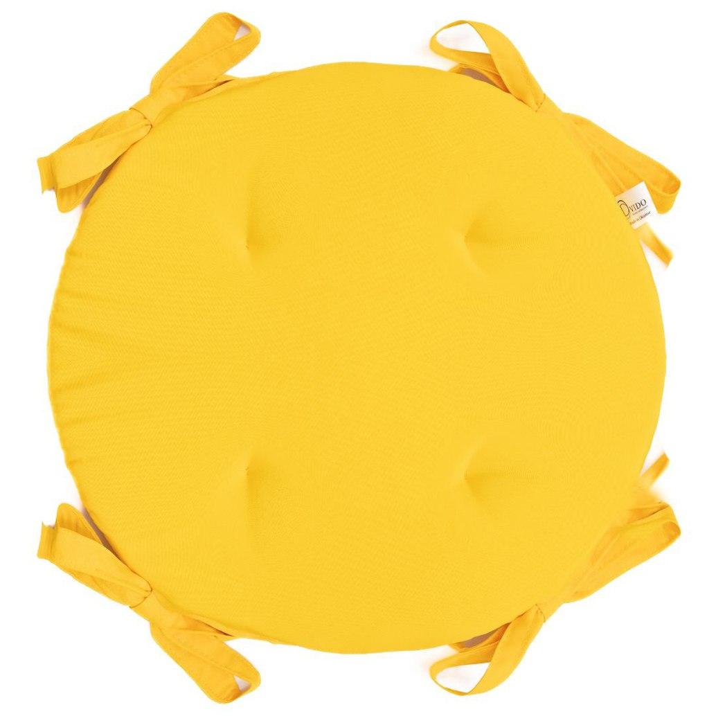 Подушка для стула/кресла/табурета Ø 35х2 см Желтый (1799454811)