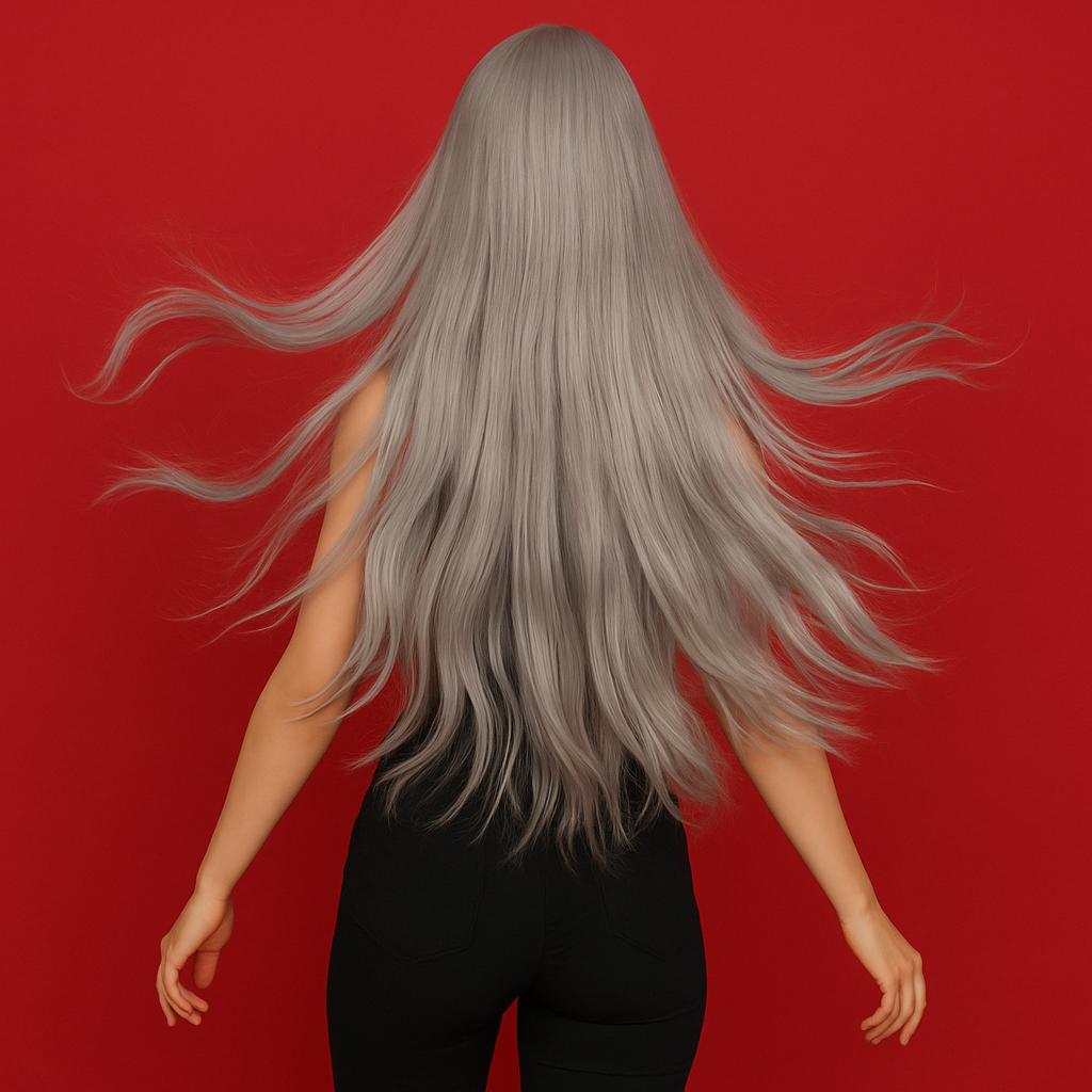 Перука аніме без чубчика 100 см Попелястий (K0932-2) - фото 2 Перука аніме без чубчика 100 см Попелястий (K0932-2) - фото 2