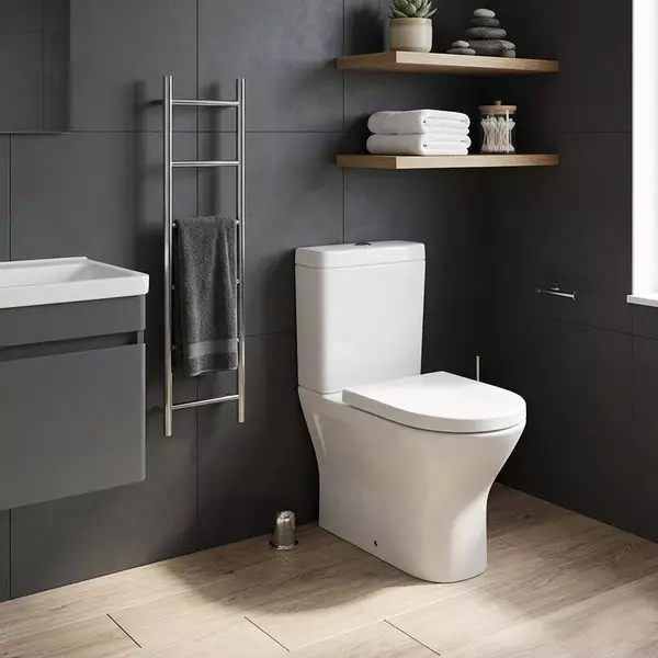 Унітаз-компакт RAK Ceramics RESORT RST17AWHA/RST10AWHA/RESC0004 безобідковий з сидінням Soft-Close (35623782)