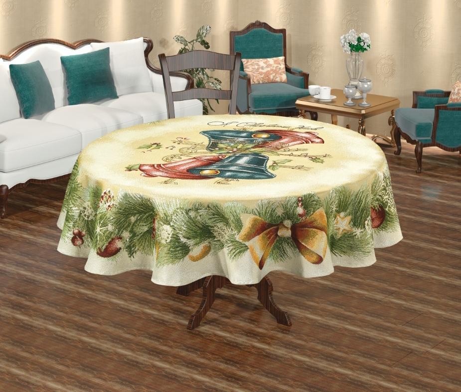 Скатертина гобеленова Sagol Новорічна кругла 160Q ST-136 (CN4139) Скатертина гобеленова Sagol Новорічна кругла 160Q ST-136 (CN4139)