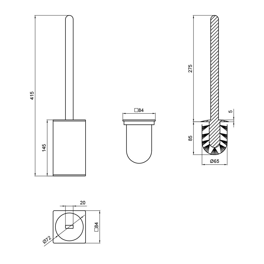 Ершик для унитаза Q-tap Liberty ANT 1157-2 (FRRS00040055) - фото 2