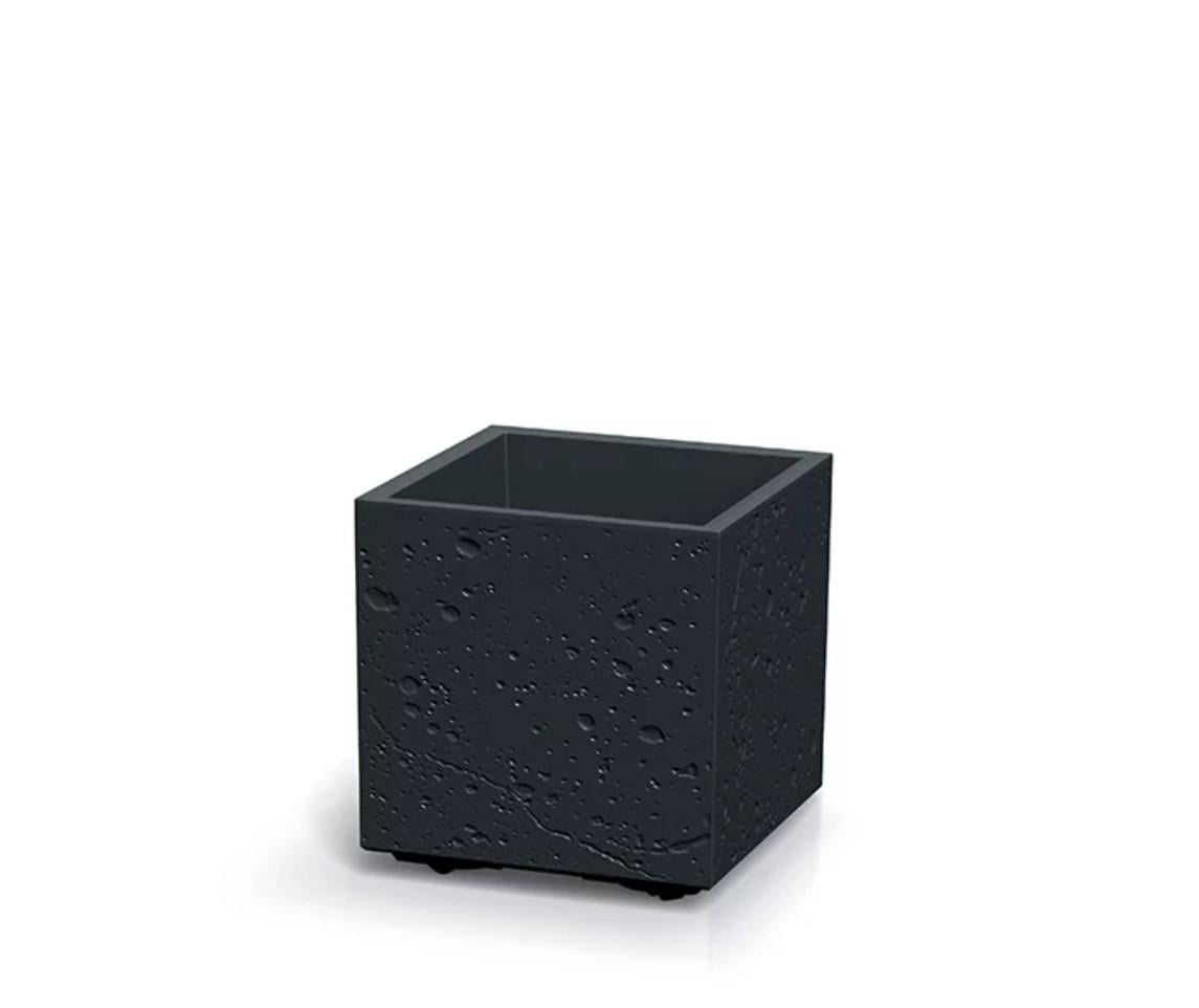 Горщик для квітів Prospeprlast на роликах Sierra Square Beton Effect 30 см Чорний бетон (DSI300E-B411)