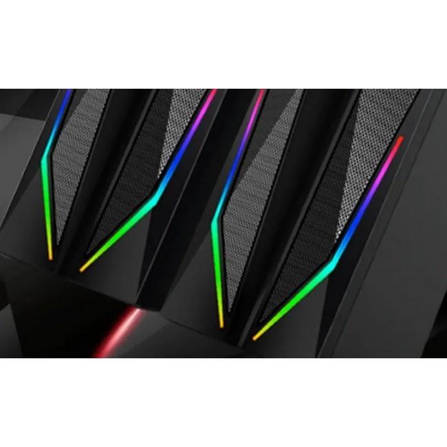 Комп'ютерні колонки MUSIC DJ M-110A 8865 RGB Black (020652) - фото 3