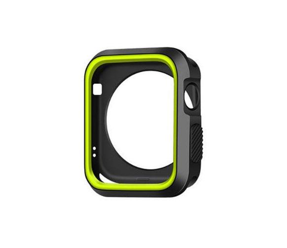 Силиконовый защитный корпус Primo для Apple Watch 38 мм Black/Yellow (620826252)