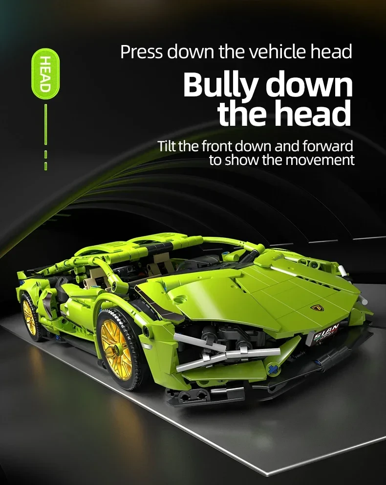 Конструктор Lamborghini 1280 деталей (30220274) - фото 8 Конструктор Lamborghini 1280 деталей (30220274) - фото 8