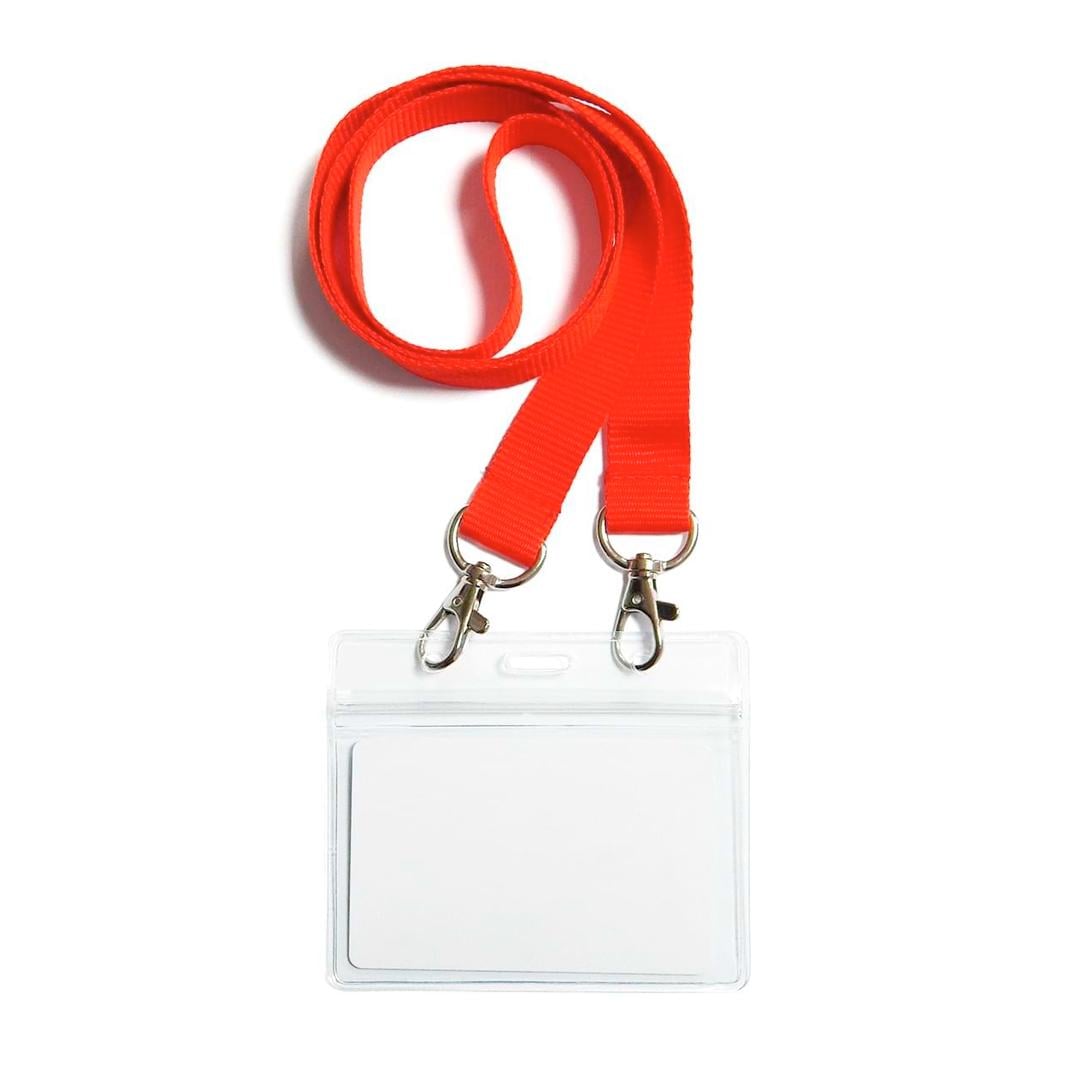 Бейдж с шнурком Ardix COM-08 95х80 мм 10 шт. Красный (07-015-RD)