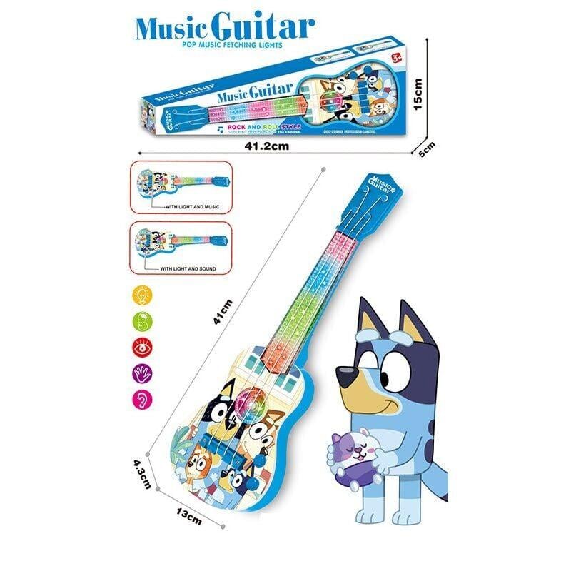 Гитара игрушечная 908-6 с подсветкой/музыкой и песнями 4 струны на батарейках (29679264) - фото 4 Гитара игрушечная 908-6 с подсветкой/музыкой и песнями 4 струны на батарейках (29679264) - фото 4