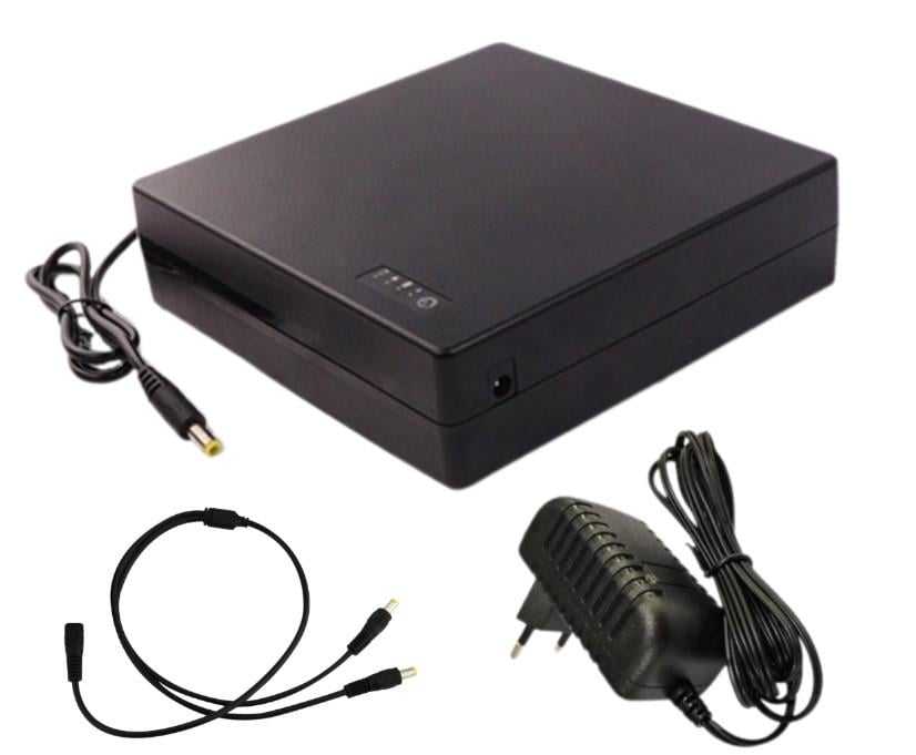 ИБП Mini UPS 31 200 мАч 12V 3А для модема маршрутизатора роутера терминала WGP 30WDL с разветвителем и блоком питания