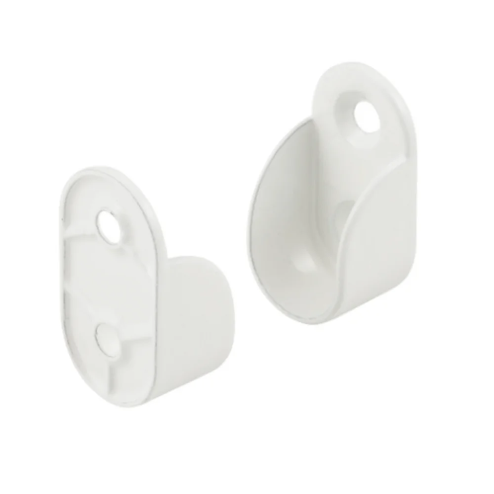 Кріплення Ferro Fiori для овальної труби торцевий 2 шт. Білий (AF1125)