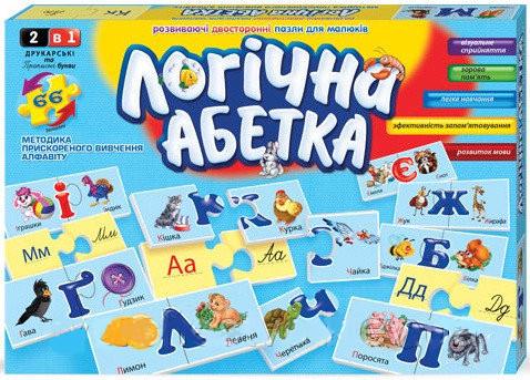 Пазли дитячі розвиваючі Danko Toys Логічна абетка DT66Asp-U (RLT6619)