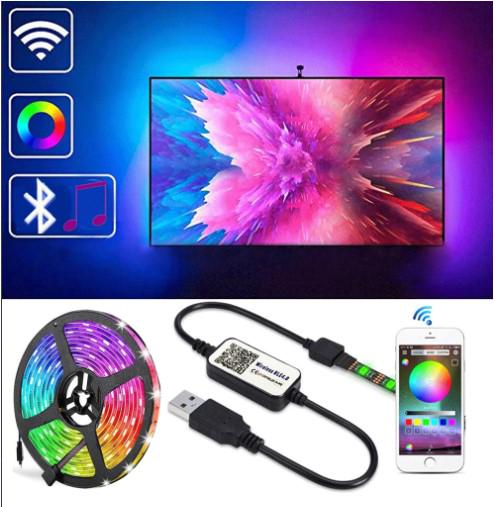 Лента светодиодная LED 5 м RGB с USB с управлением через Bluetooth - фото 3