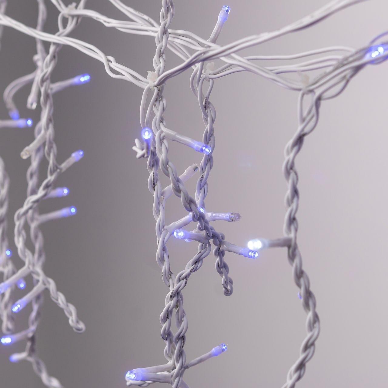 Гирлянда уличная LED бахрома 100 светодиодов 18 нитей 3 м белый провод синий (1960980214) - фото 2 Гирлянда уличная LED бахрома 100 светодиодов 18 нитей 3 м белый провод синий (1960980214) - фото 2