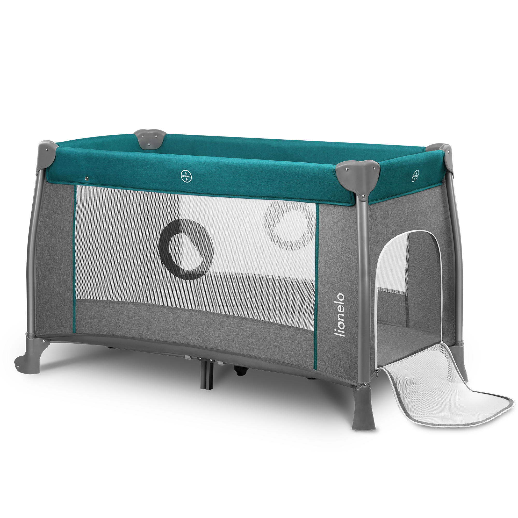 Кроватка-манеж Lionelo Thomi Green/Turquoise