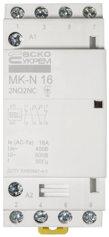 Контактор модульный АСКО-УКРЕМ MK-N 4P 16 А 2NO/2NC 220 В (A0040030028)