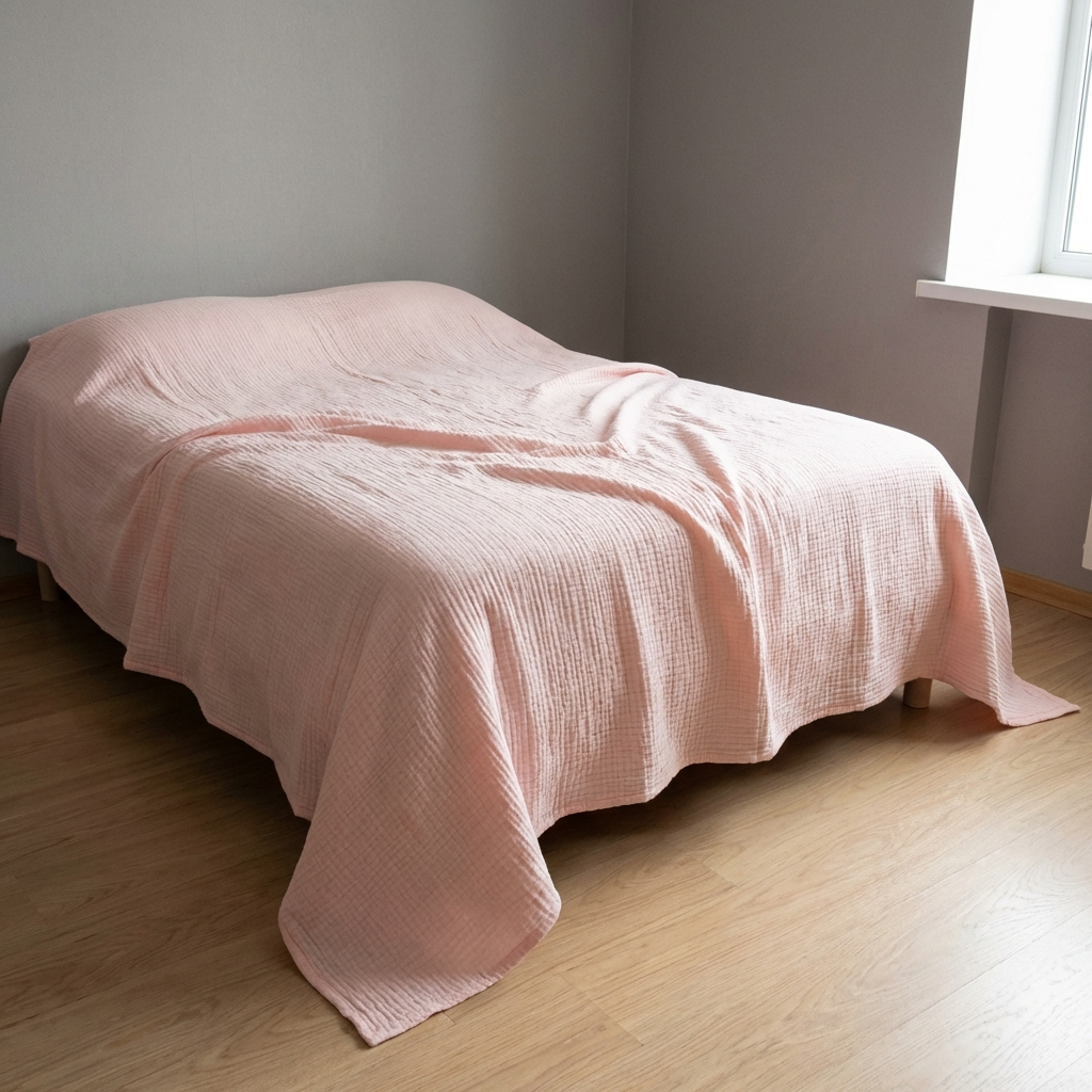 Покрывало муслин 140x200 см Pink peach (13316)