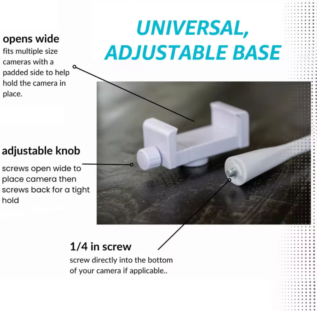 Штатив для відеокамери/відеоняні крутитися на 360⁰кріплення без отворів Білий - фото 4 Штатив для відеокамери/відеоняні крутитися на 360⁰кріплення без отворів Білий - фото 4