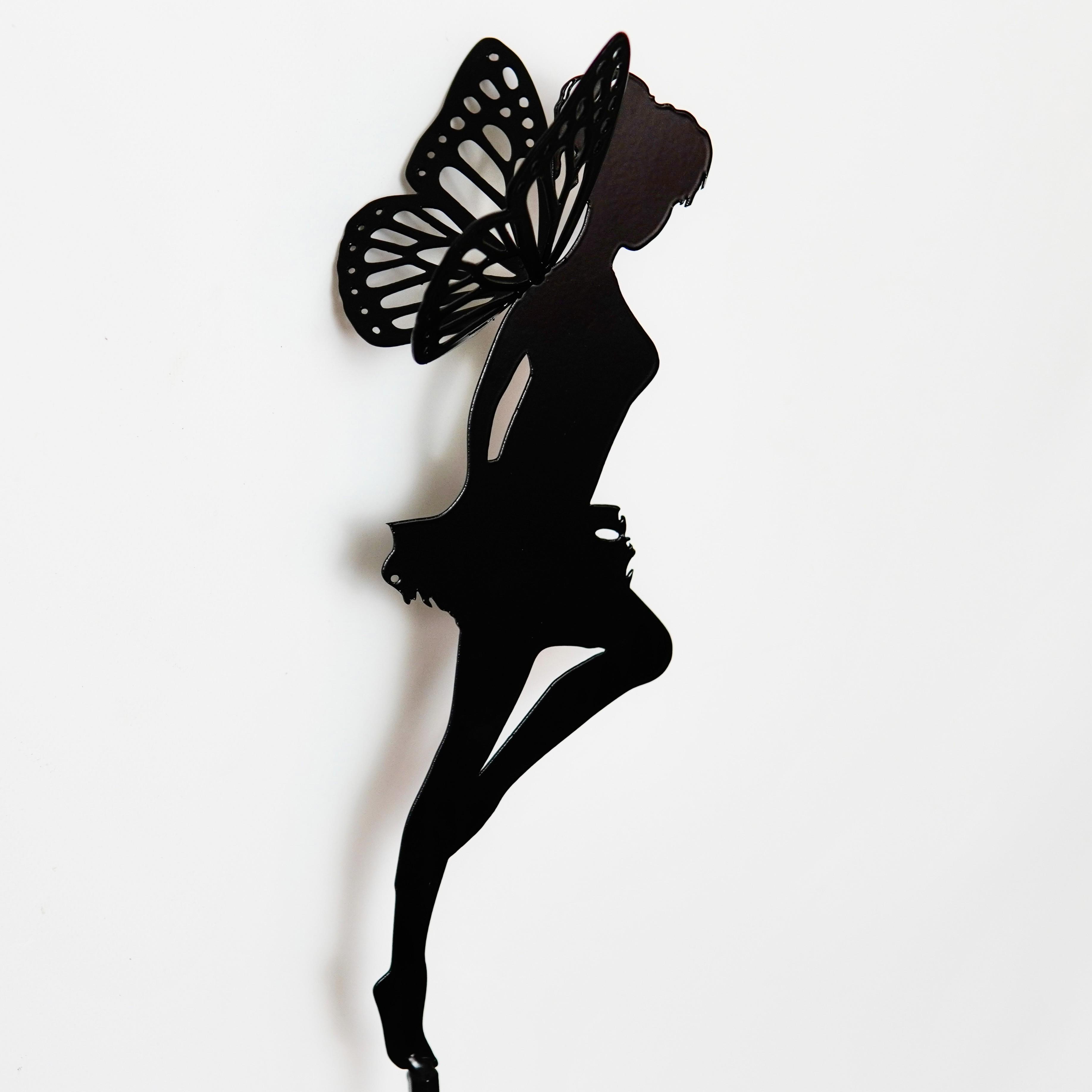 Садовая фигура Крылатая фея металлическая для двора/сада/клумбы (DCR049)