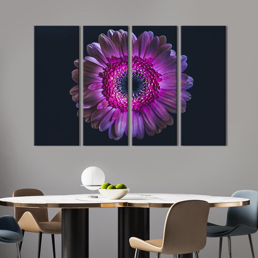 Модульная картина на холсте Полиптих Прекрасная фиолетовая гербера 149x93 см (257-41)