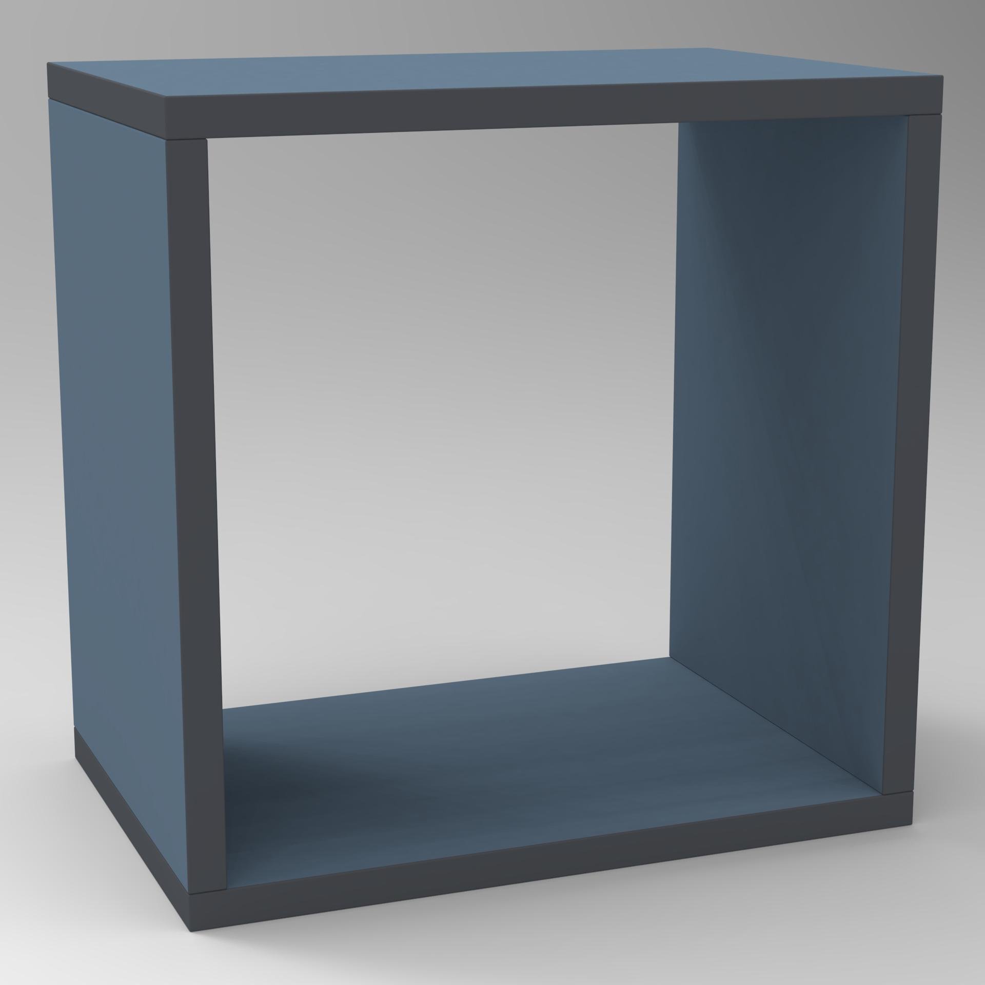 Полка квадратная Fmebel 370х370х250 мм Синий Альби (701030)