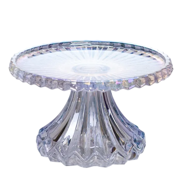 Тортовница на ножке из толстого стекла 19 см круглая Прозрачный (HP-19-148S)