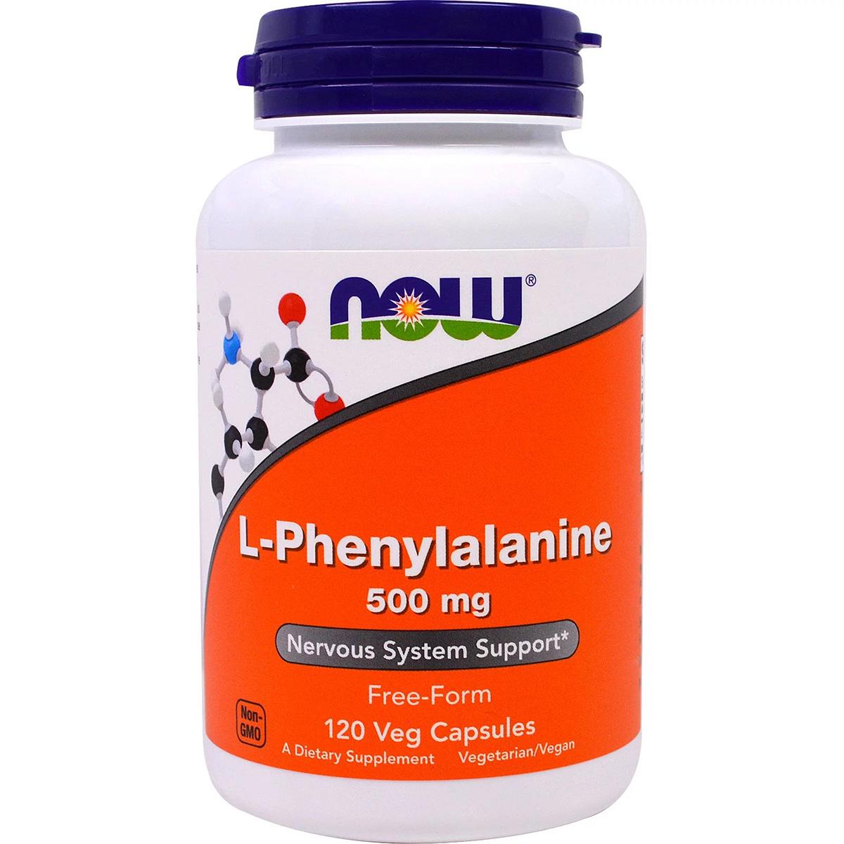 L-фенилаланин Now Foods L-Phenylalanine 500 мг 120 капсул (NF0132)