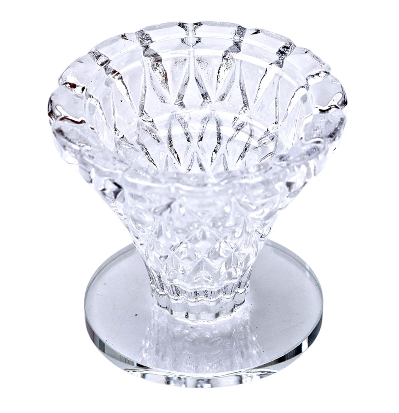 Подсвечник декоративный Diamante стеклянный 5,5 см Прозрачный - фото 2