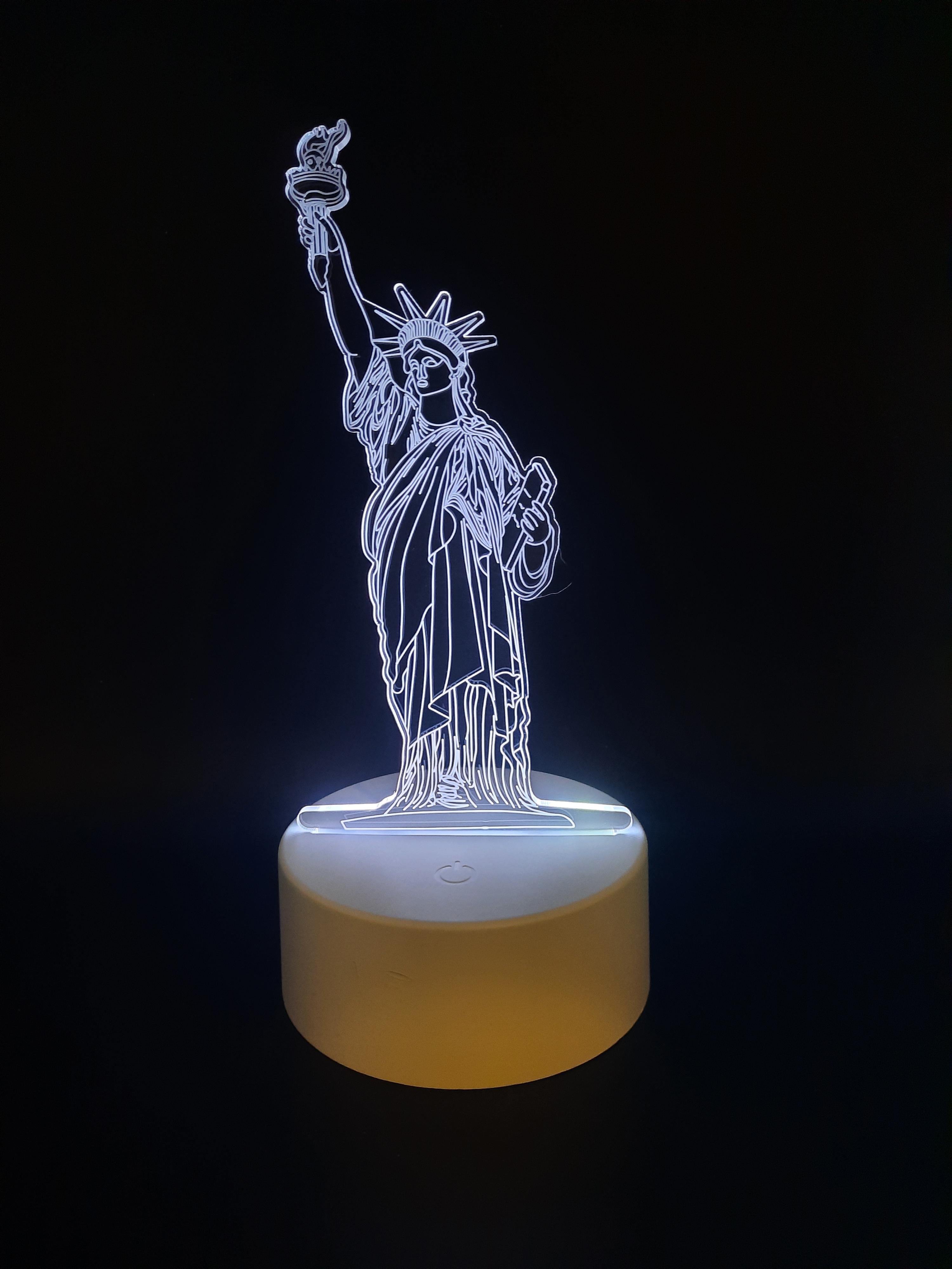 Ночник LED 3D Статуя Свободы 16 цветов - фото 7